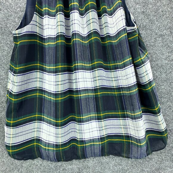 J.Crew‎ Plaid Halter Top Size 10 Tartan Check Tie Back Mock Neck Academia Preppy - Picture 3 of 15